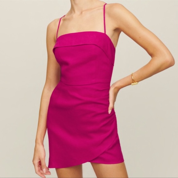 Reformation Lambert Linen Dress Size 10 - Picture 2 of 10